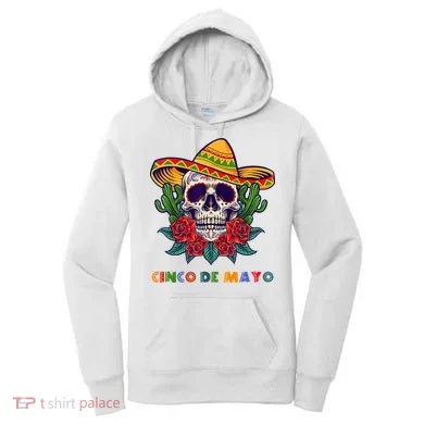 Cinco De Mayo Skull Floral Celebration Women's Hoodie