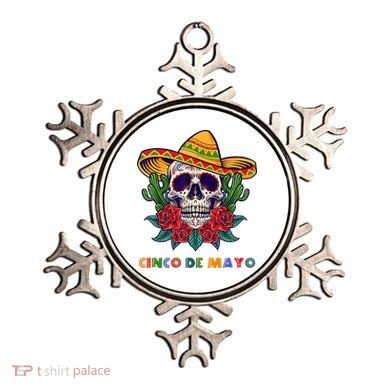 Cinco De Mayo Skull Floral Celebration Ornament