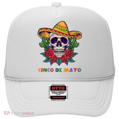 Cinco De Mayo Skull Floral Celebration Hat