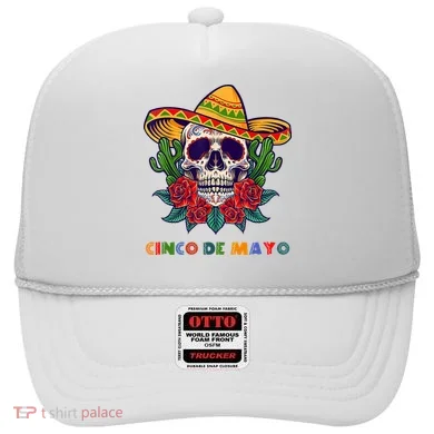 Cinco De Mayo Skull Floral Celebration Hat