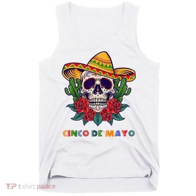 Cinco De Mayo Skull Floral Celebration Tank Top