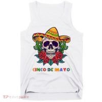 Cinco De Mayo Skull Floral Celebration Tank Top thumb 0