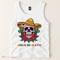 Cinco De Mayo Skull Floral Celebration Tank Top thumb 2