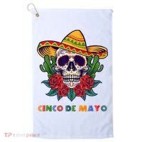 Cinco De Mayo Skull Floral Celebration Golf Towel thumb 0