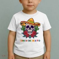 Cinco De Mayo Skull Floral Celebration Toddler T-Shirt thumb 2