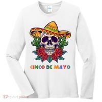 Cinco De Mayo Skull Floral Celebration Women's Long Sleeve Shirt thumb 0
