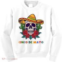 Cinco De Mayo Skull Floral Celebration Kids Sweatshirt thumb 0