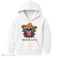 Cinco De Mayo Skull Floral Celebration Kids Hoodie thumb 0