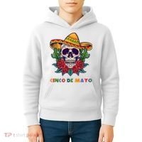 Cinco De Mayo Skull Floral Celebration Kids Hoodie thumb 4