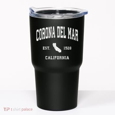 Corona Del Mar California Ca Vintage Established Athletic Tumbler