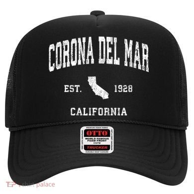 Corona Del Mar California Ca Vintage Established Athletic Hat