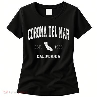 Corona Del Mar California Ca Vintage Established Athletic Women's T-Shirt