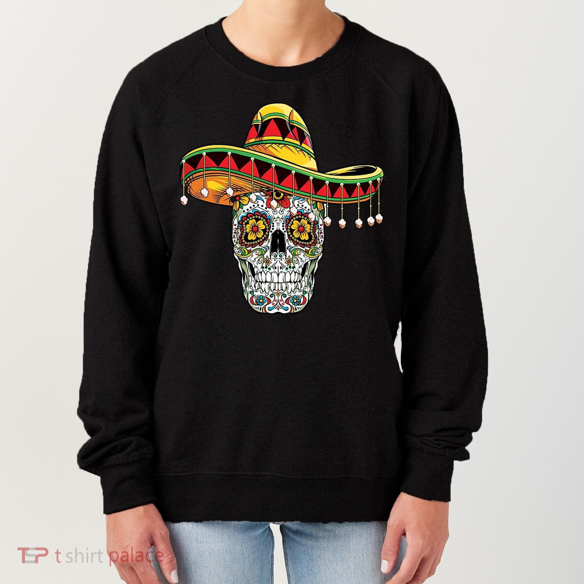 Cinco De Mayo Fiesta Skull Women's Sweatshirt