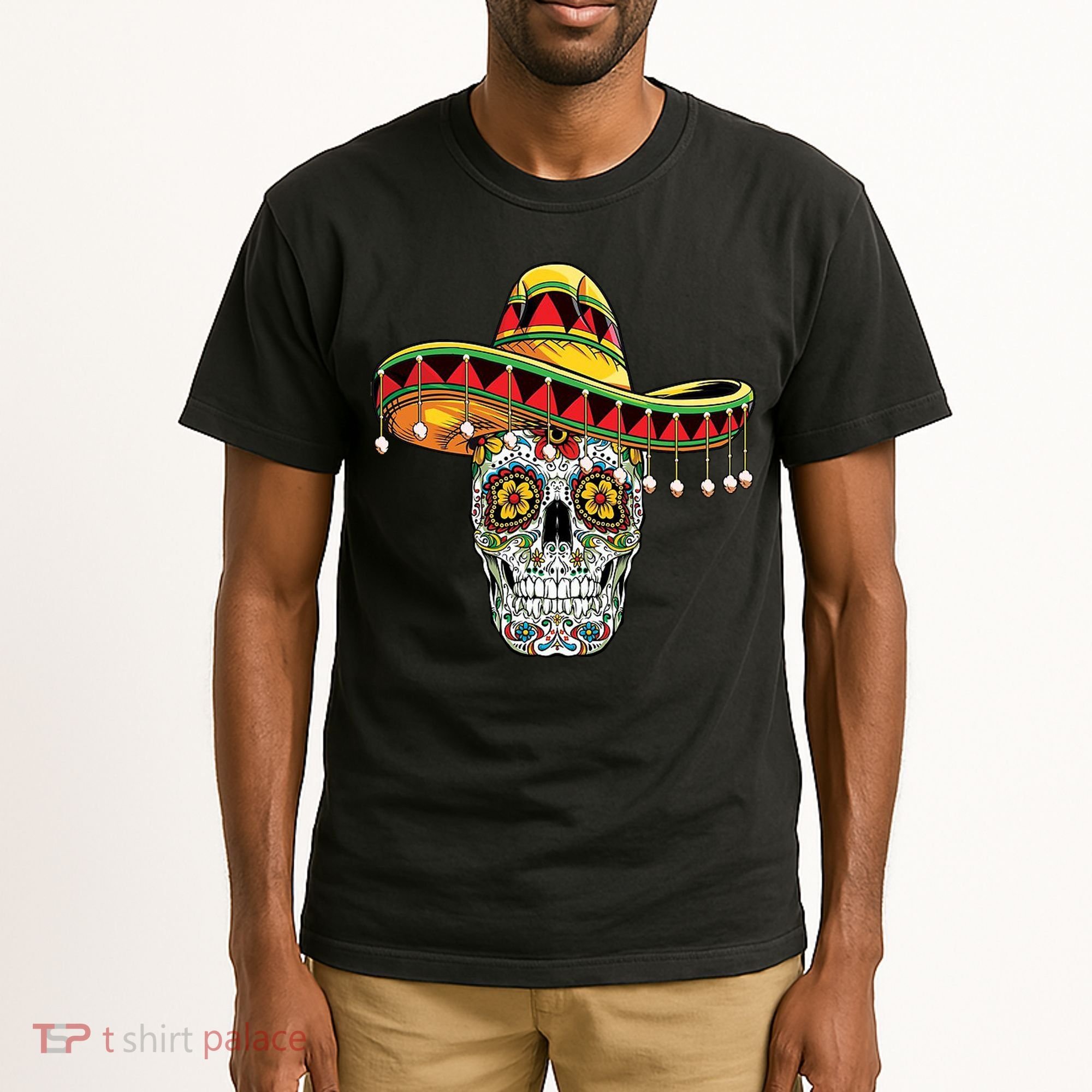Cinco De Mayo Fiesta Skull Tall T-Shirt