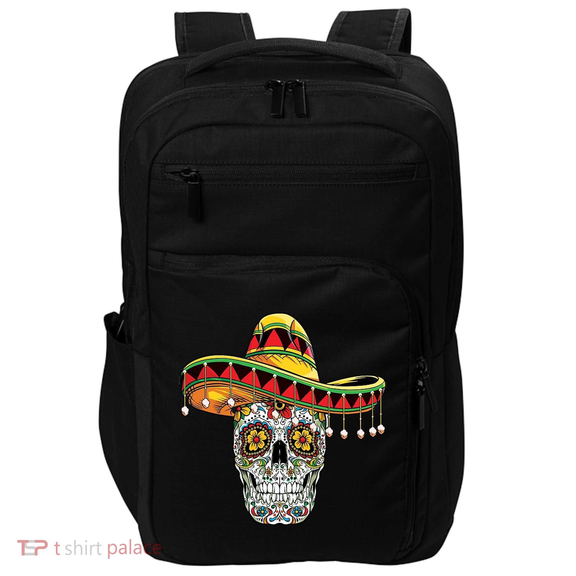 Cinco De Mayo Fiesta Skull Impact Tech Backpack