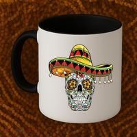 Cinco De Mayo Fiesta Skull Coffee Mug thumb 2