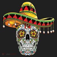 Cinco De Mayo Fiesta Skull Urban Oversized Heavyweight T-Shirt thumb 2