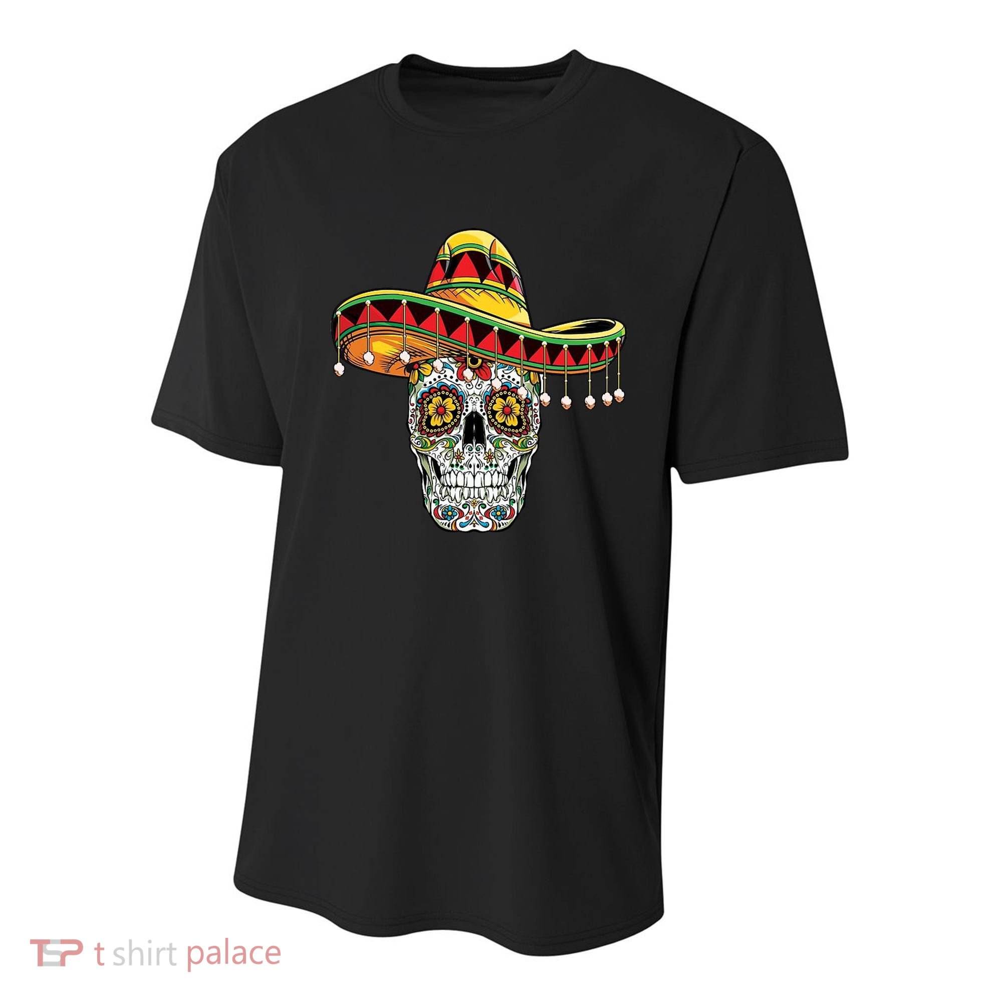 Cinco De Mayo Fiesta Skull Youth Performance Sprint T-Shirt