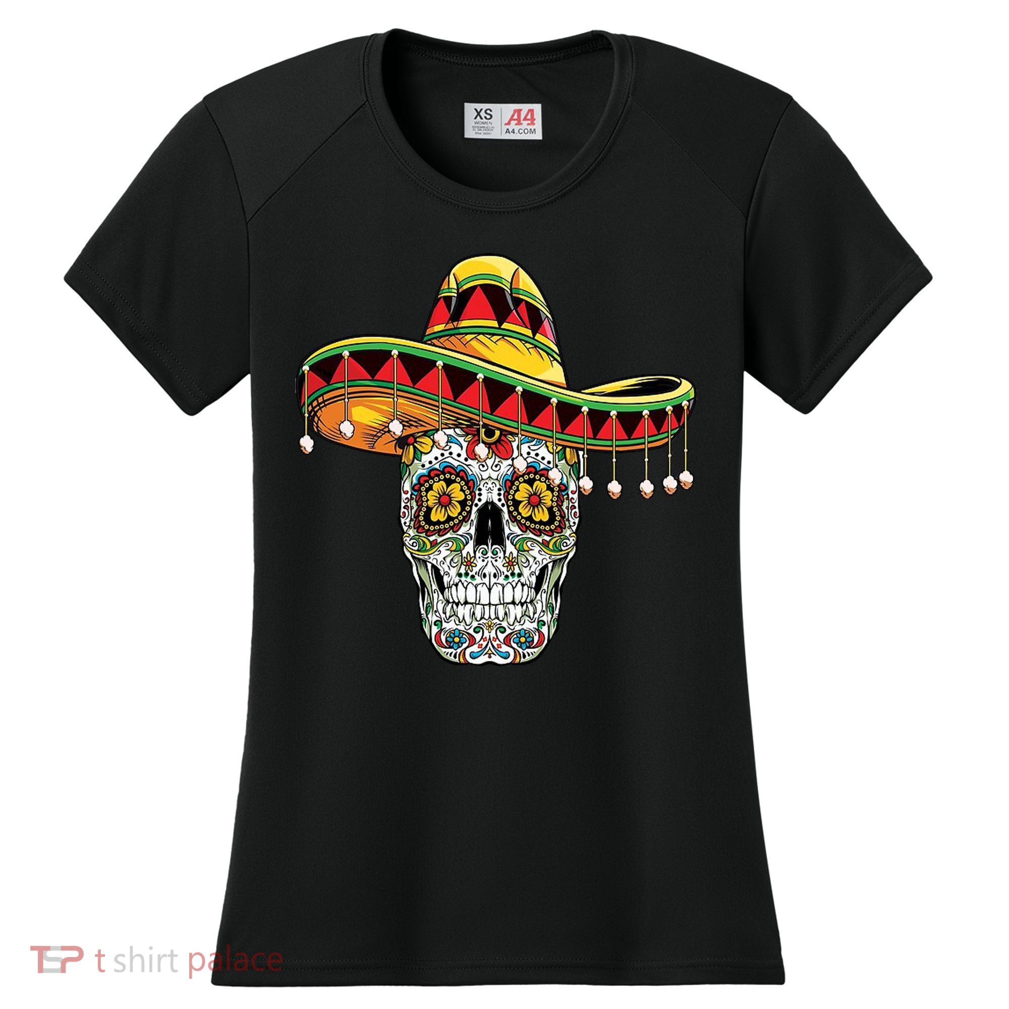 Cinco De Mayo Fiesta Skull Women's Cooling Performance Crew T-Shirt