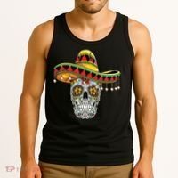 Cinco De Mayo Fiesta Skull Tank Top thumb 3