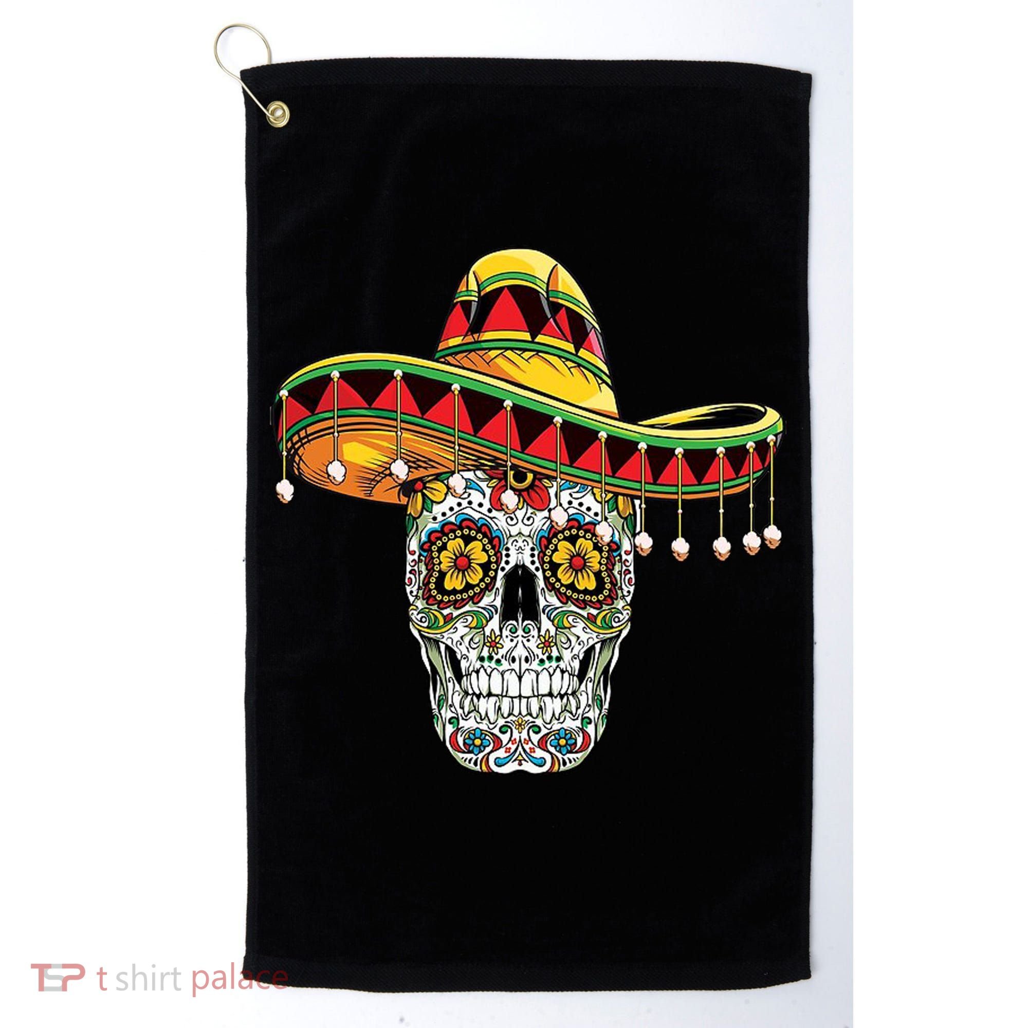 Cinco De Mayo Fiesta Skull Golf Towel