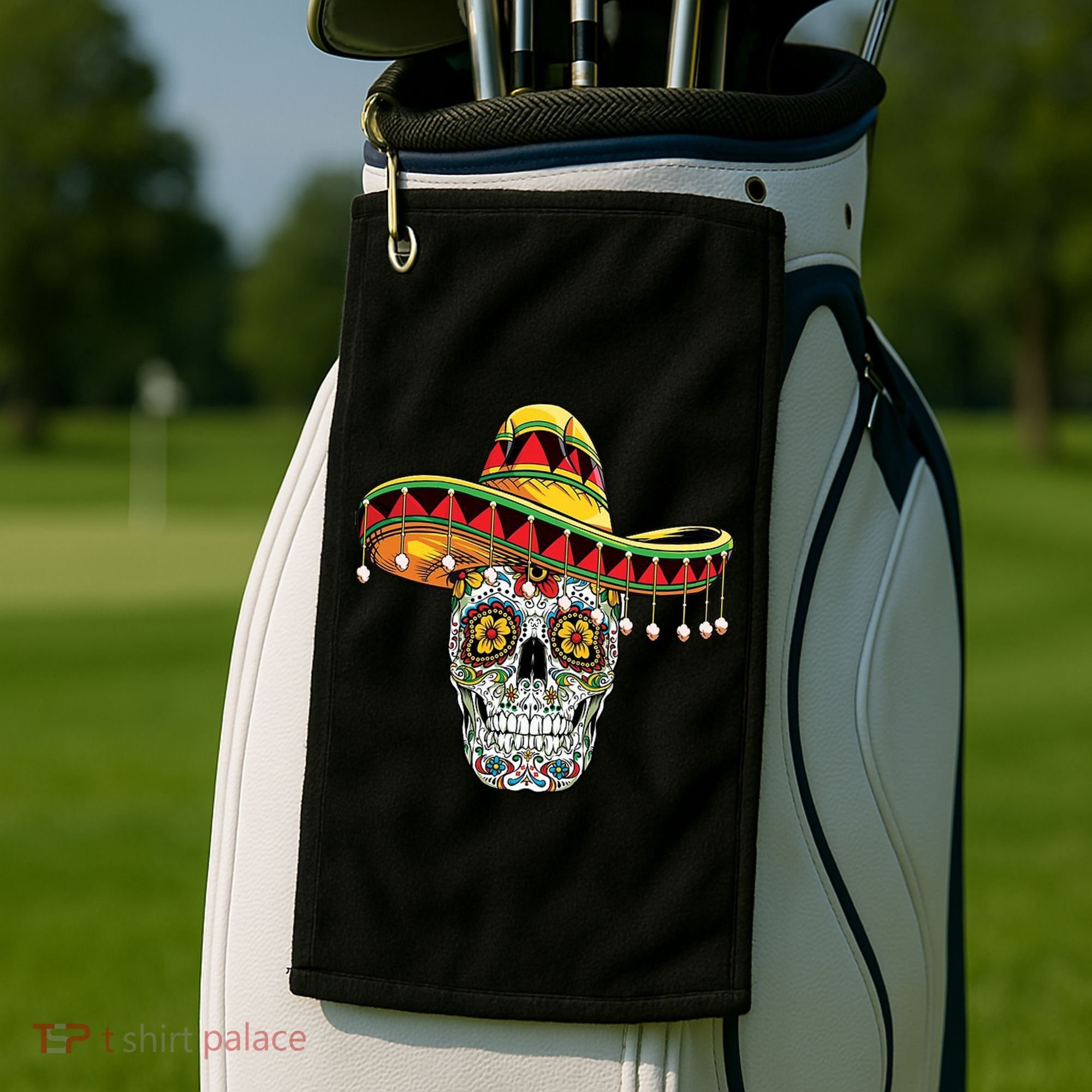 Cinco De Mayo Fiesta Skull Golf Towel
