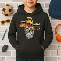 Cinco De Mayo Fiesta Skull Kids Hoodie thumb 2