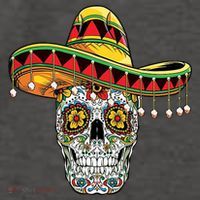 Cinco De Mayo Fiesta Skull Vector Backpack thumb 2