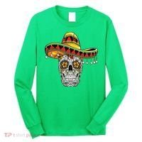 Cinco De Mayo Fiesta Skull Long Sleeve Shirt thumb 0