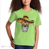 Cinco De Mayo Fiesta Skull Kids T-Shirt thumb 2