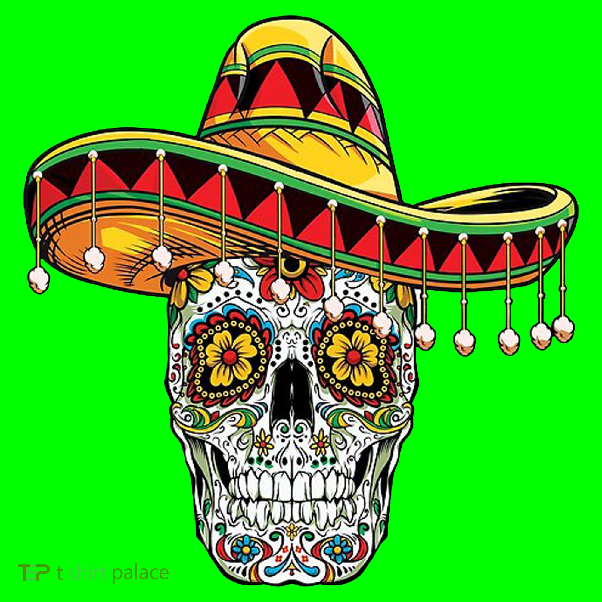 Cinco De Mayo Fiesta Skull Kids T-Shirt