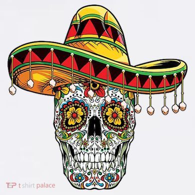 Cinco De Mayo Fiesta Skull Garment-Dyed Sweatshirt
