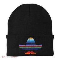 Cinco De Mayo Serape Blanket Inspired Sombrero Mustache Beanie thumb 0