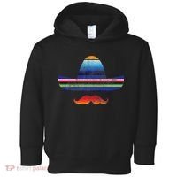 Cinco De Mayo Serape Blanket Inspired Sombrero Mustache Toddler Hoodie thumb 0