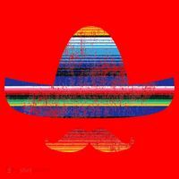 Cinco De Mayo Serape Blanket Inspired Sombrero Mustache Santa Hat thumb 1