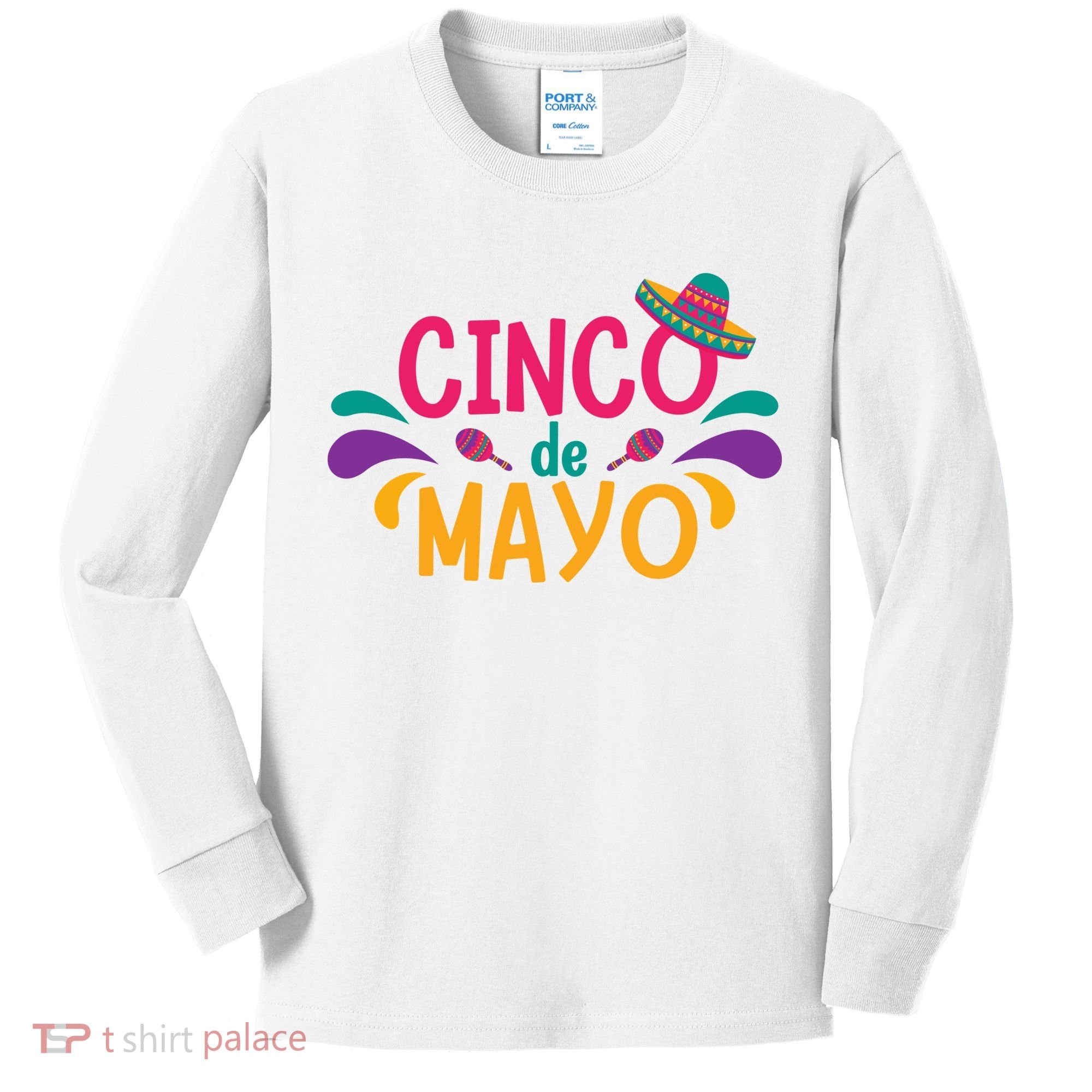 Cinco De Mayo Fiesta Mexican Party Kids Long Sleeve Shirt