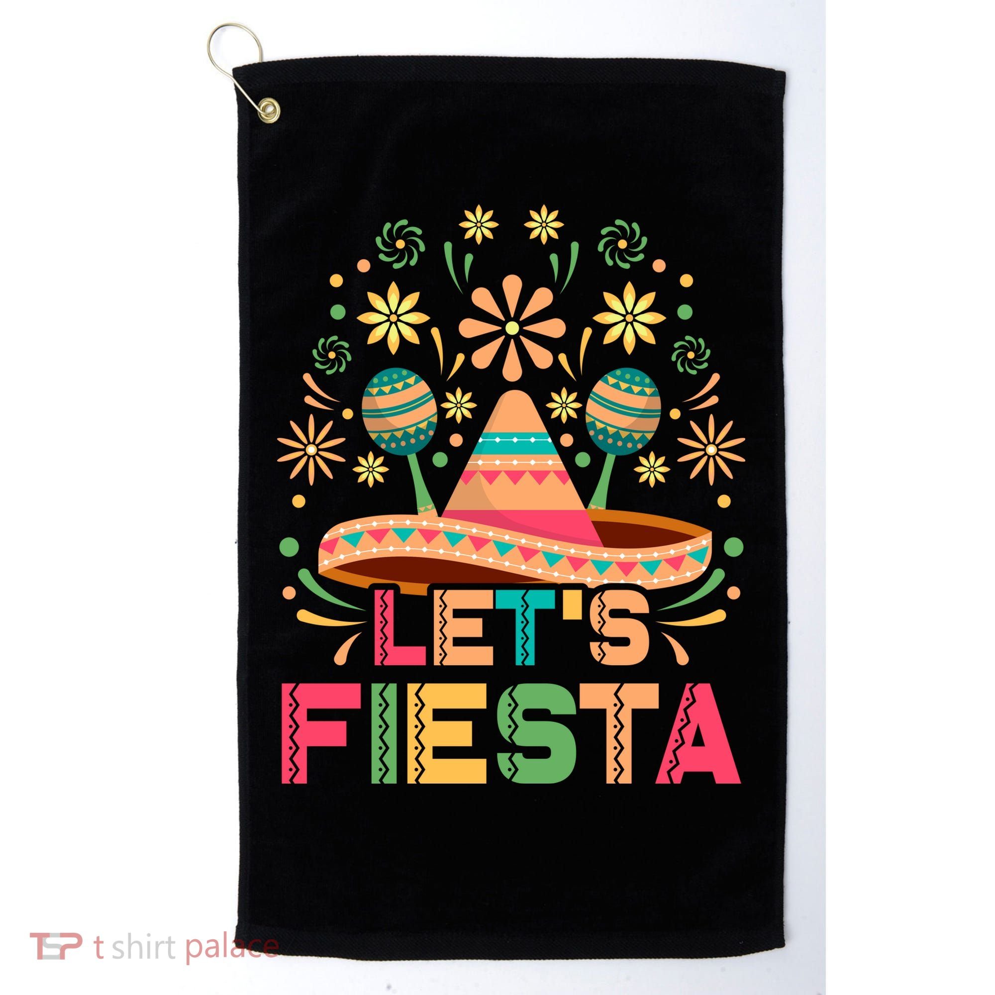 Cinco De Mayo Let's Fiesta Golf Towel