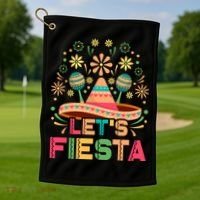 Cinco De Mayo Let's Fiesta Golf Towel thumb 1