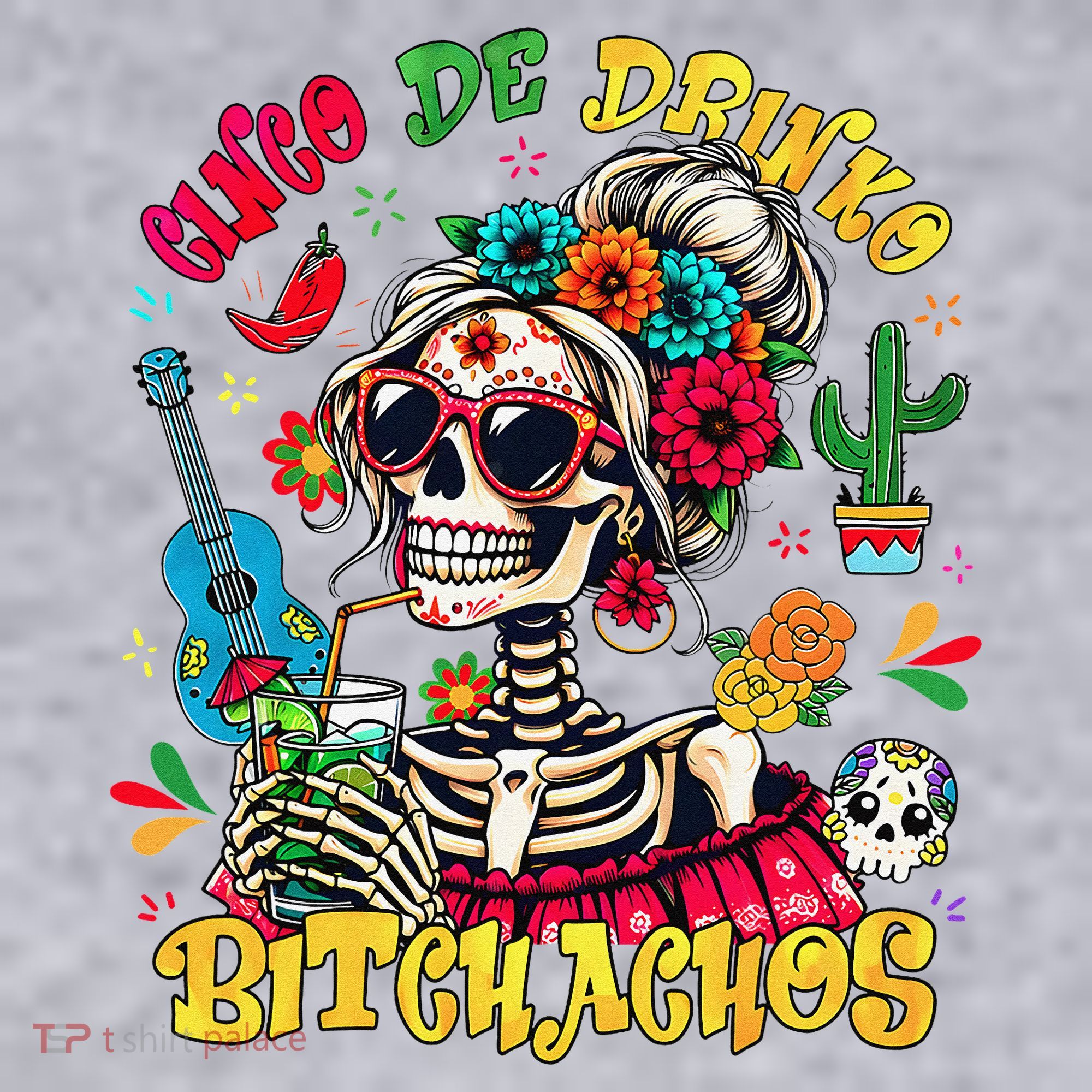 Cinco De Mayo Funny Mexican Party Cinco De Drinko Women's Racerback Cropped Tank