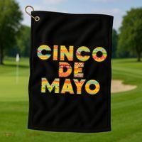 Cinco De Mayo Fiesta Holiday Golf Towel thumb 1