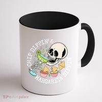 Chippin Dippin Margarita Sippin Skull Coffee Mug thumb 1