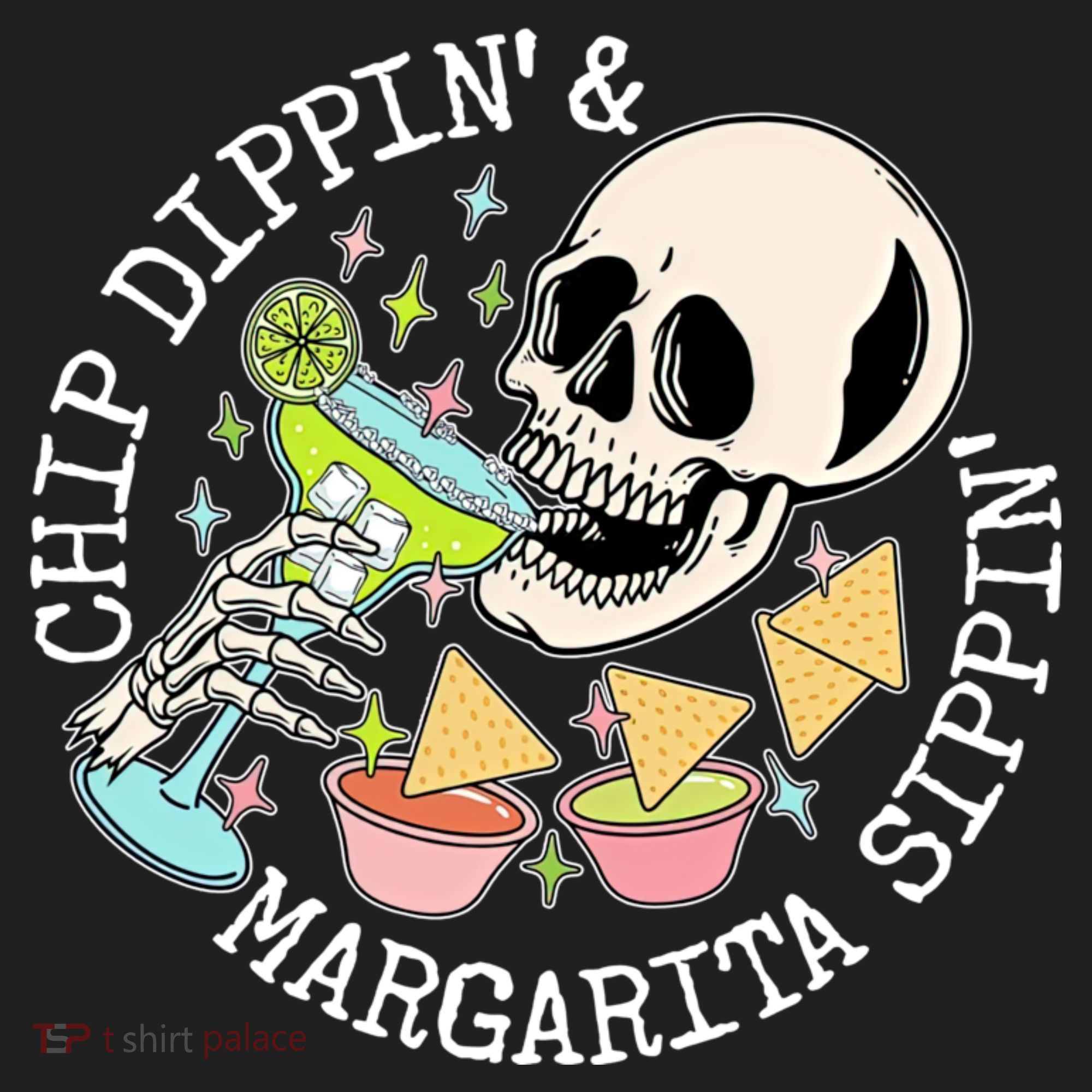 Chippin Dippin Margarita Sippin Skull Beanie