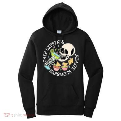 Chippin Dippin Margarita Sippin Skull Women's Hoodie