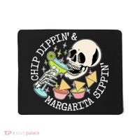 Chippin Dippin Margarita Sippin Skull Mousepad thumb 0