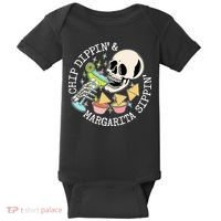 Chippin Dippin Margarita Sippin Skull Baby Bodysuit thumb 0
