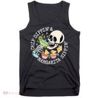 Chippin Dippin Margarita Sippin Skull Tank Top thumb 0