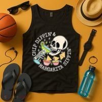 Chippin Dippin Margarita Sippin Skull Tank Top thumb 4