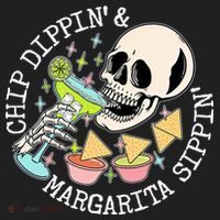 Chippin Dippin Margarita Sippin Skull Golf Towel thumb 3