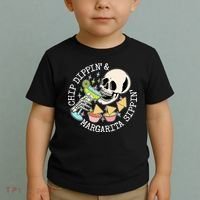 Chippin Dippin Margarita Sippin Skull Toddler T-Shirt thumb 2