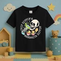 Chippin Dippin Margarita Sippin Skull Toddler T-Shirt thumb 3
